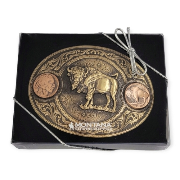 Montana Silversmiths Miner's Indian Head Nickel Belt Buckle with Buffalo - Picture 4 of 12